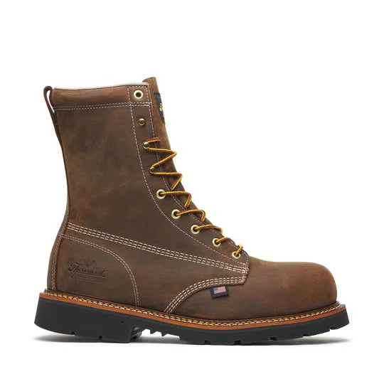 Men's Thorogood 804-4211 8" American Heritage Crazy Horse Steel Plain Toe - Style #13