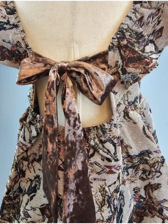 Merigold Kiss Buckaroo Velvet Ribbon Dress - MK693