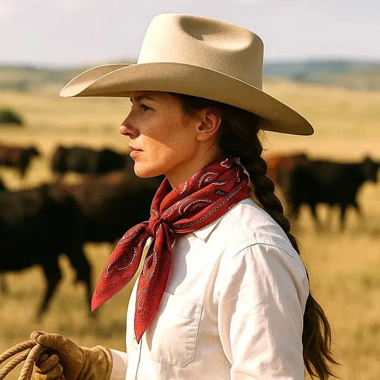 Rodeo Drive Red & Black Paisley Wild Rag/Scarf - WR434