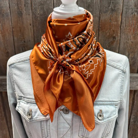 Rodeo Drive Rust Paisley Wild Rag?Scarf - WR3432