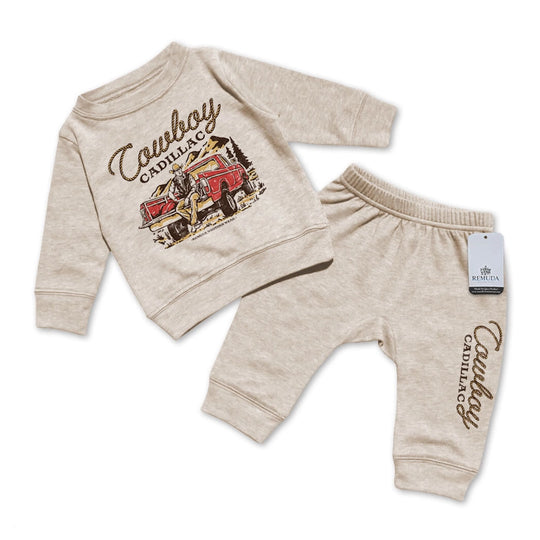 Remuda Cowboy Cadillac - Infant Western 2 Piece Sweatsuit