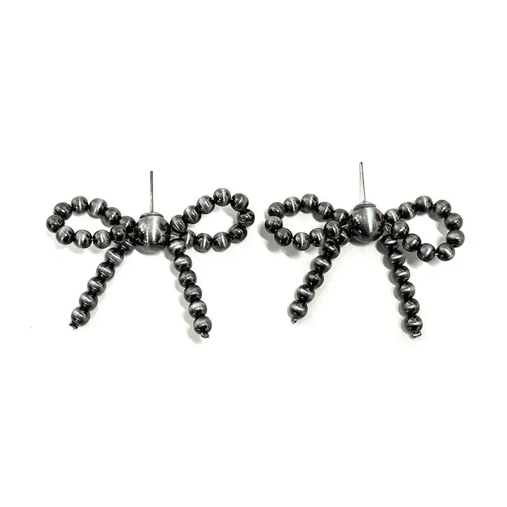 Western Navajo Pearl Ribbon Earrings - SE2622SB