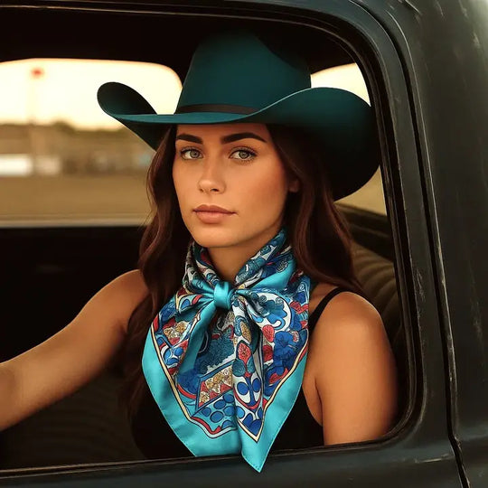 Rodeo Drive Blue Multi Pattern Wild Rag - WR1015