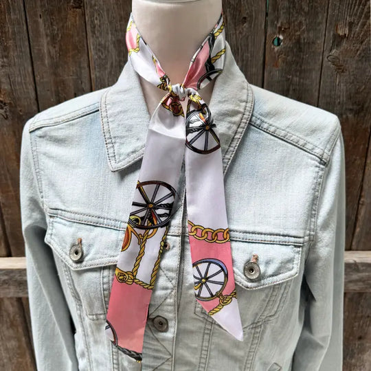Rodeo Drive Pink Western Skinny Mini Wild Rag Cowgirl Necktie - TW321