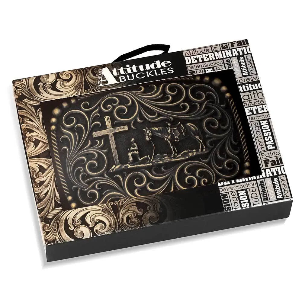 Montana Silversmiths Surrounded by Faith Buckle - A1076C