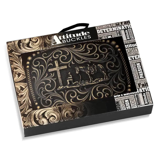 Montana Silversmiths Surrounded by Faith Buckle - A1076C