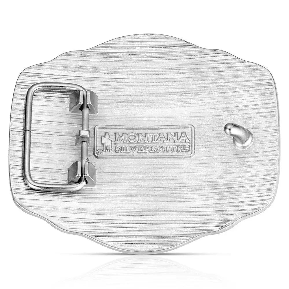 Montana Silversmiths On the Range Longhorn Buckle - A1079P