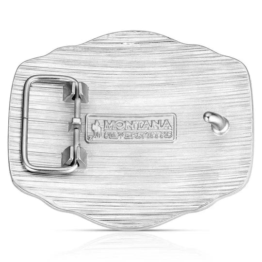 Montana Silversmiths On the Range Longhorn Buckle - A1079P