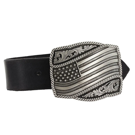 Montana Silversmith Classic Impressions Waving American Flag Attitude Buckle - A590S
