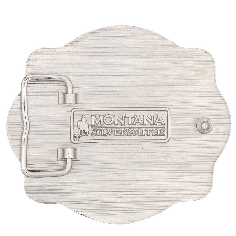 Montana Silversmiths A-Blaze Filigree Framed Bull Rider Attitude Belt Buckle - A886