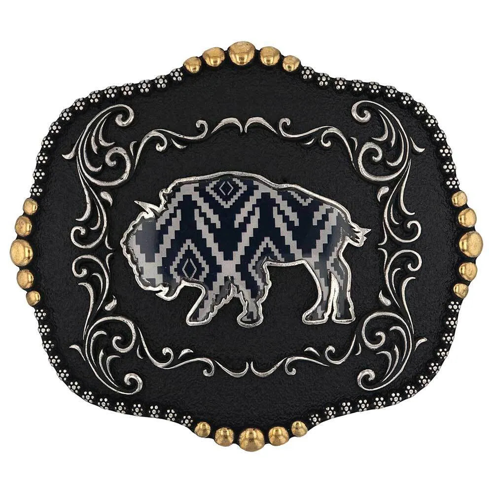 Montana Silversmiths Midnight Buffalo Attitude Buckle - A989S