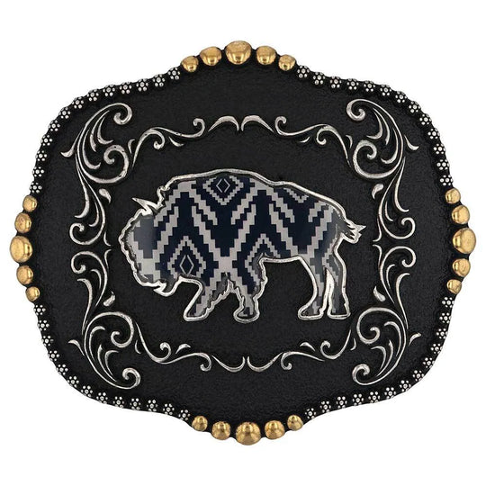 Montana Silversmiths Midnight Buffalo Attitude Buckle - A989S
