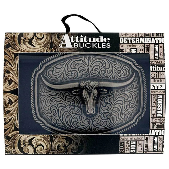 Montana Silversmiths Longhorn Soul Attitude Buckle - A993S