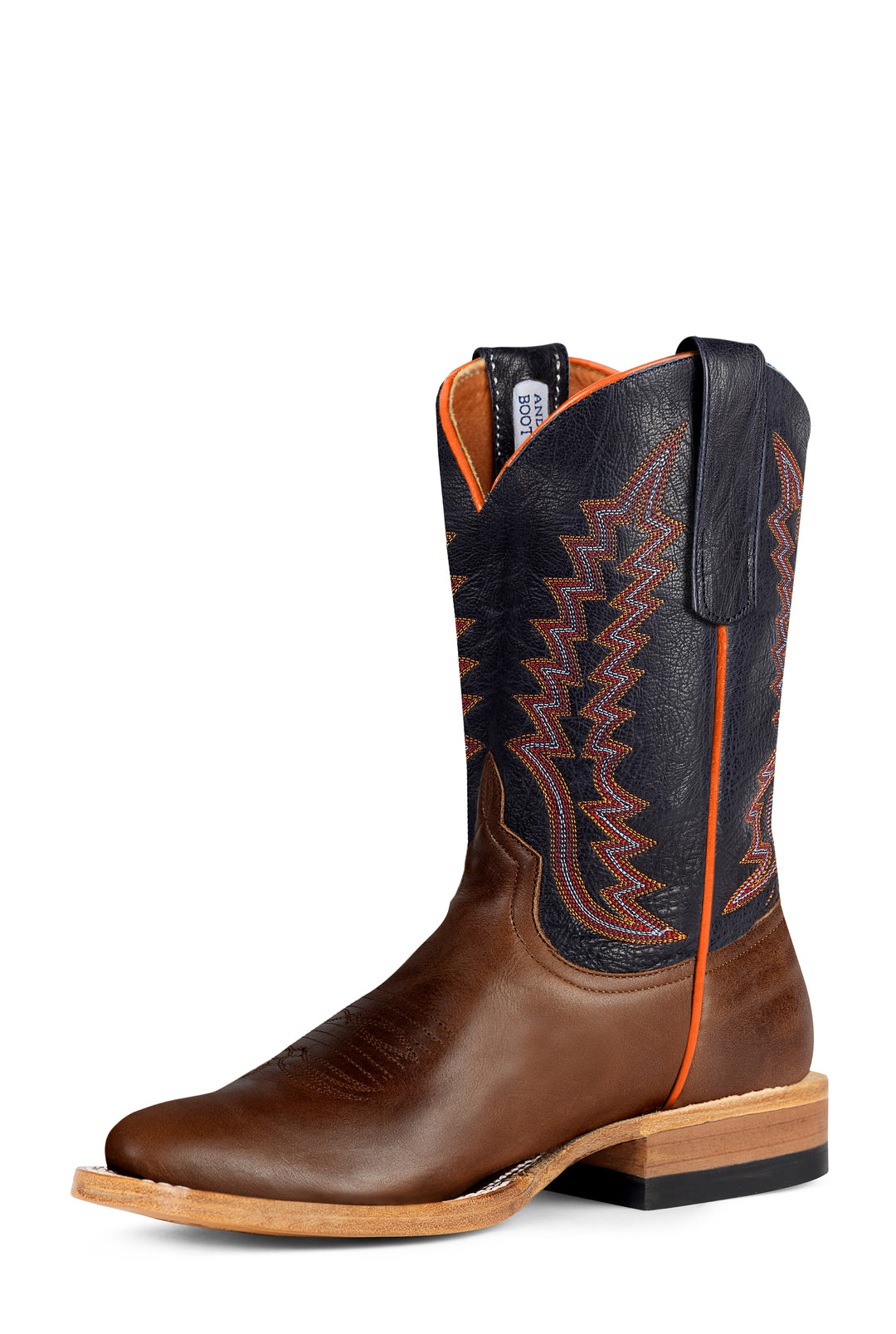 Kid's Anderson Bean Brown Distressed Avatar with Navy Denver Calf Tops - ABK5101