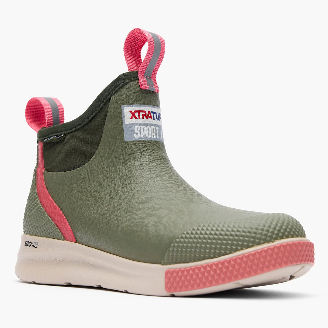 Ladies XTRATUF 6" Olive Ankle Deck Boot Sport - ADSW302