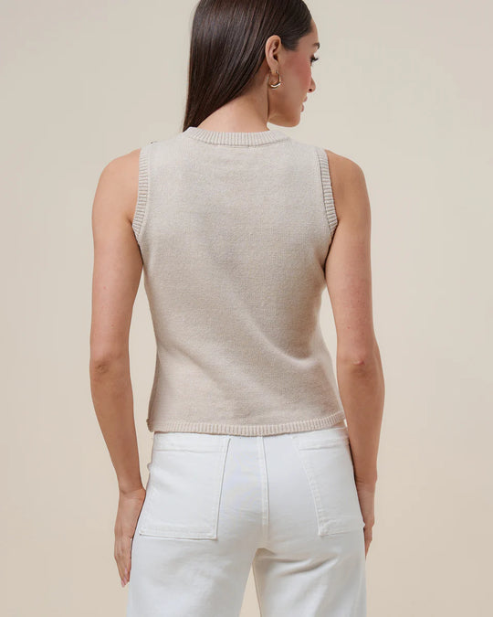 Ladies Able Asymmetrical faux wrap knit top - AT3143