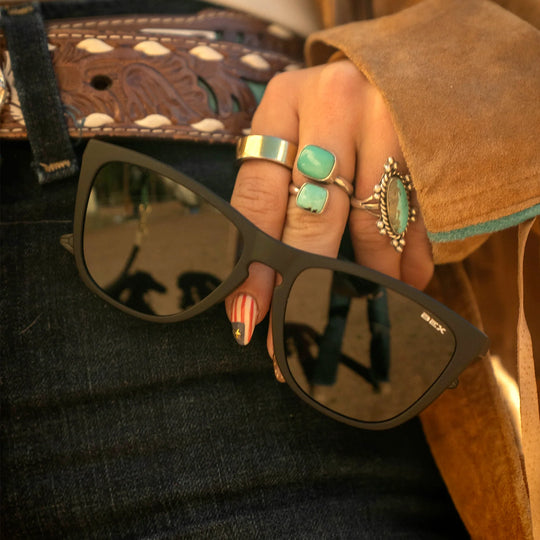 BEX APPY Black/Gray Sunglasses - S138BG