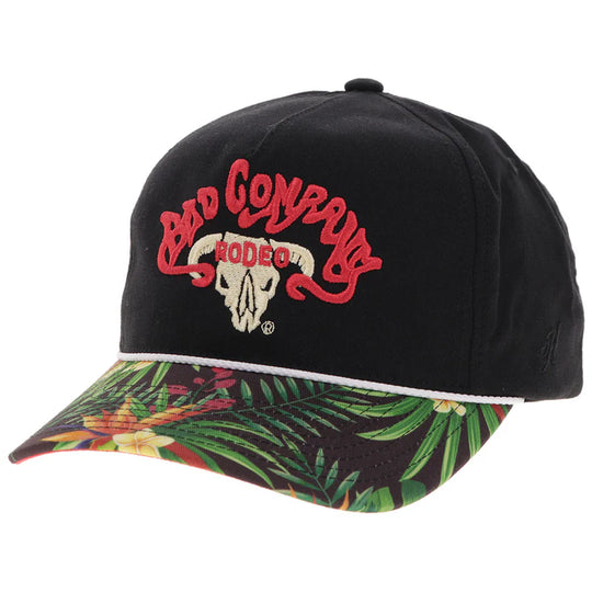 Hooey Bad Company Hat Black w/Floral - BC003T-BKFL