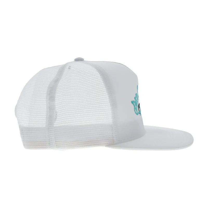 Hooey Bad Company Hat White w/Blue & Black Logo - BC004T-WH