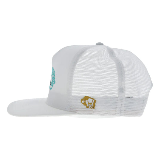 Hooey Bad Company Hat White w/Blue & Black Logo - BC004T-WH