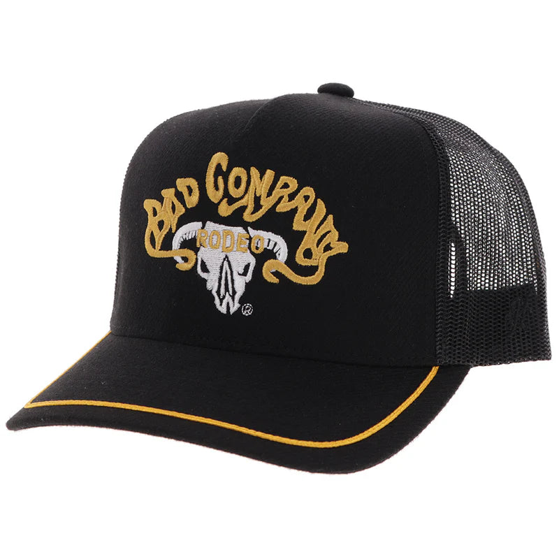 Hooey Bad Company Hat Black w/Yellow & White Logo - BC005T-BK