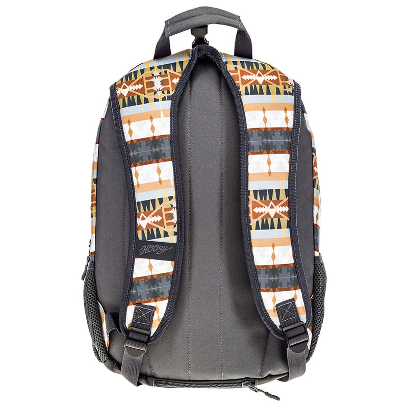 Hooey "Rockstar" Backpack Grey/Tan w/ Aztec Print - BP072CHTN