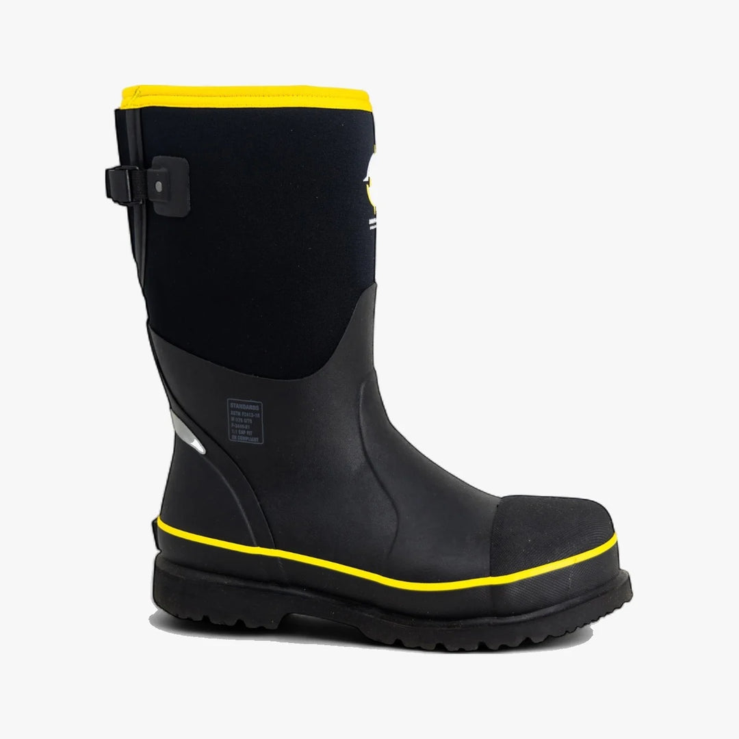 DryShod Brute Mid Gusset Waterproof Steel Toe Work Boot - BRUG-MM-BLK