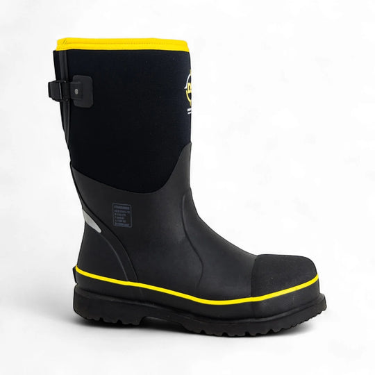 DryShod Brute Mid Gusset Waterproof Steel Toe Work Boot - BRUG-MM-BLK