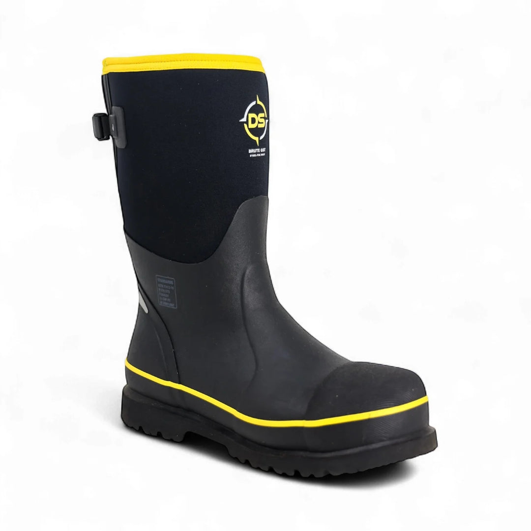 DryShod Brute Mid Gusset Waterproof Steel Toe Work Boot - BRUG-MM-BLK