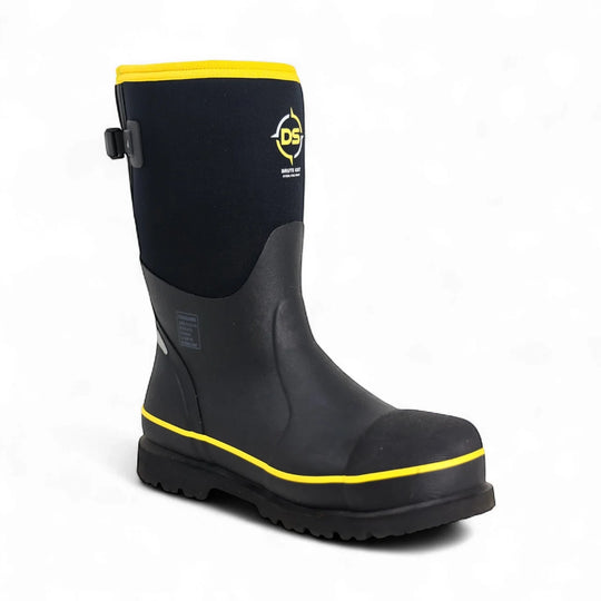 DryShod Brute Mid Gusset Waterproof Steel Toe Work Boot - BRUG-MM-BLK