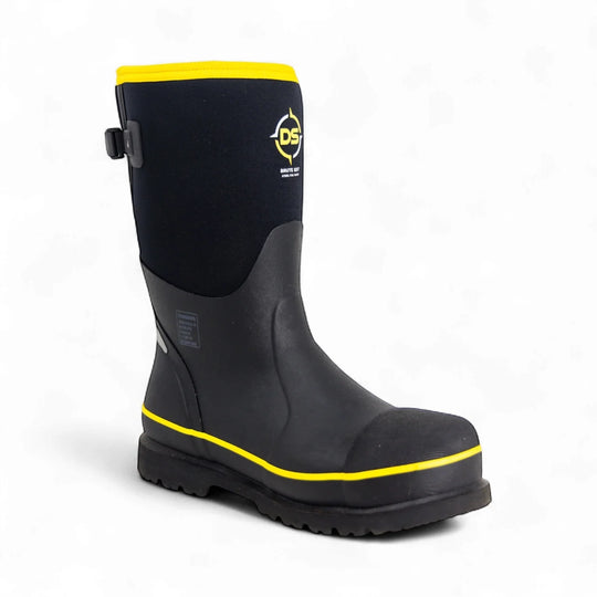 DryShod Brute Mid Gusset Waterproof Steel Toe Work Boot - BRUG-MM-BLK