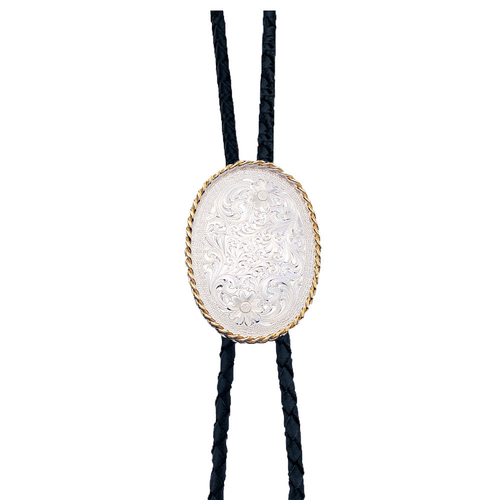 Montana Silversmiths Silver Engraved Bolo Tie - BT22