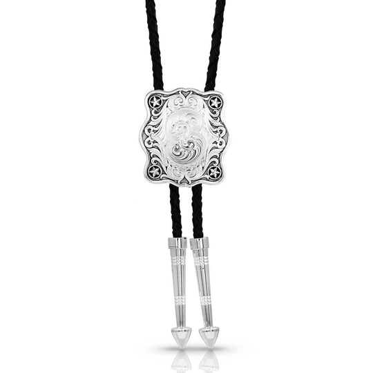 Montana Silversmiths Scalloped Square Bolo Tie - BT5278