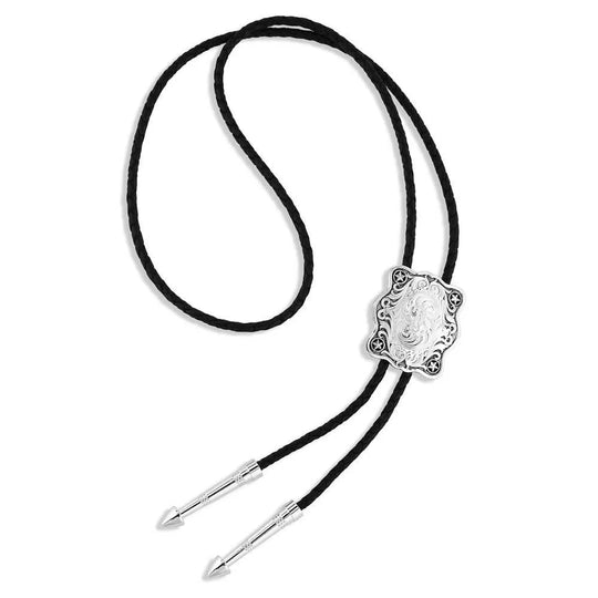 Montana Silversmiths Scalloped Square Bolo Tie - BT5278