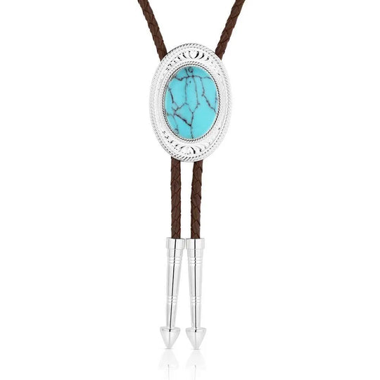 Montana Silversmiths The Outlaw Turquoise Bolo Tie - BT6146TQ