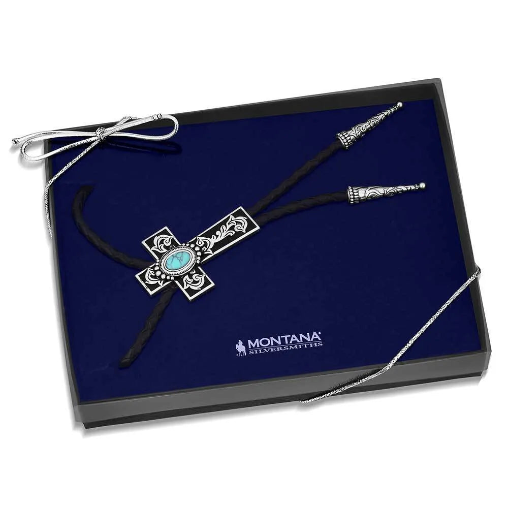 Montana Silversmiths Everlasting Faith Cross Bolo Tie - BT6181