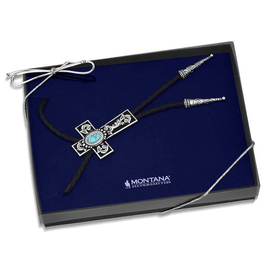 Montana Silversmiths Everlasting Faith Cross Bolo Tie - BT6181