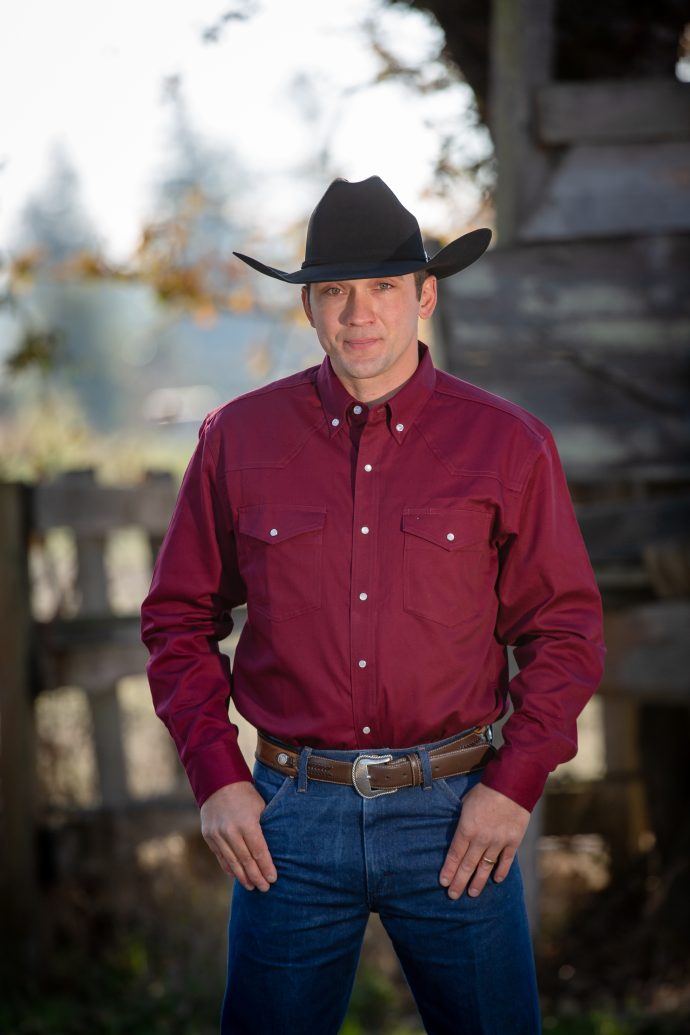 Men's Wyoming Trading Twill Pearl Snap Burgundy Western Shirt - SBU