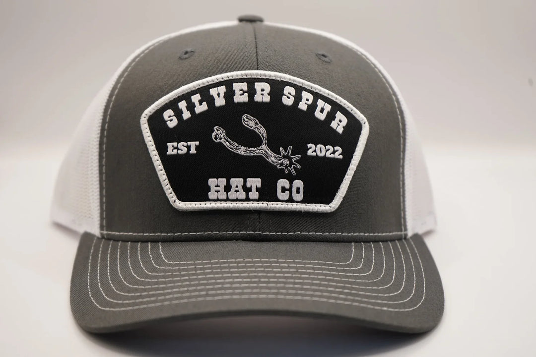 Silver Spur Hat Co. Big Spur Charcoal/White Snapback - SQ5369485