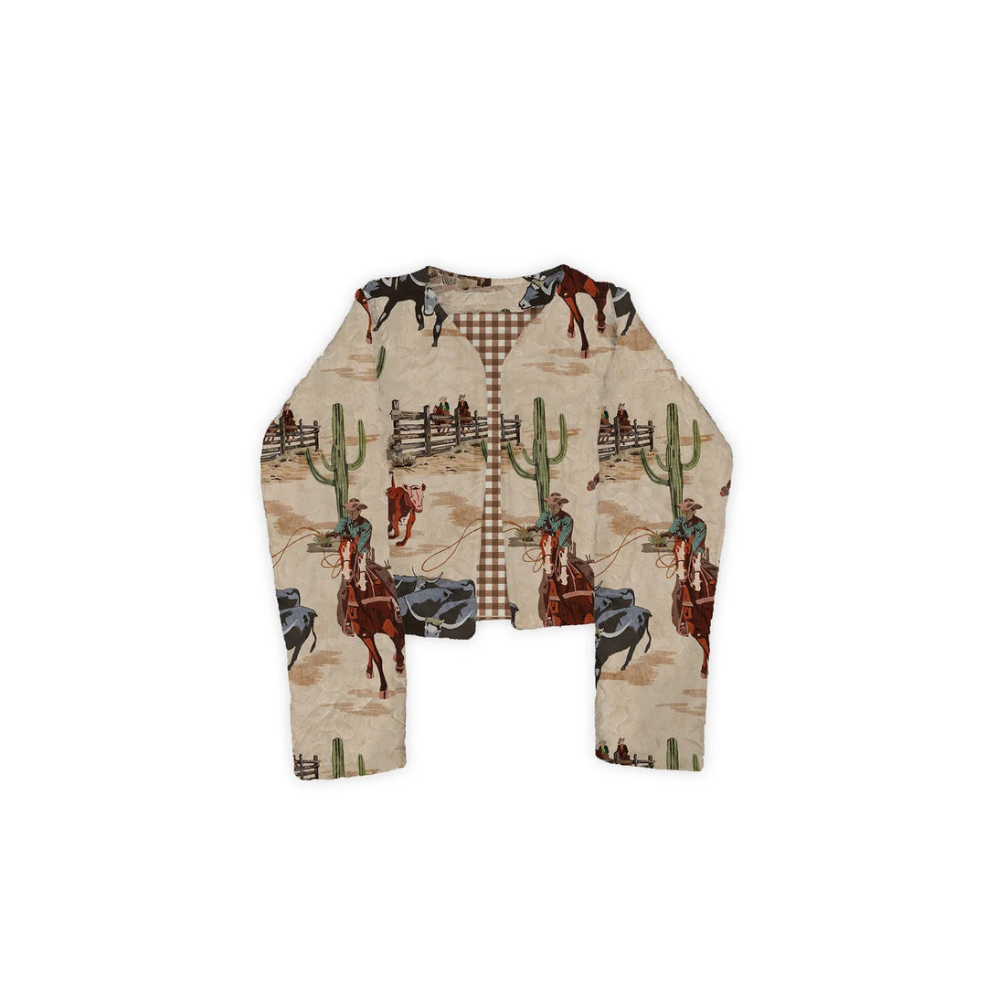 Ladies Ida Mae Home Blaze Cropped Quilted Jacket
