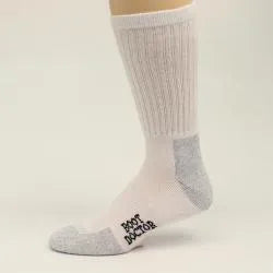 Men's Boot Doctor Crew Cotton 6 Pack White - 0415605