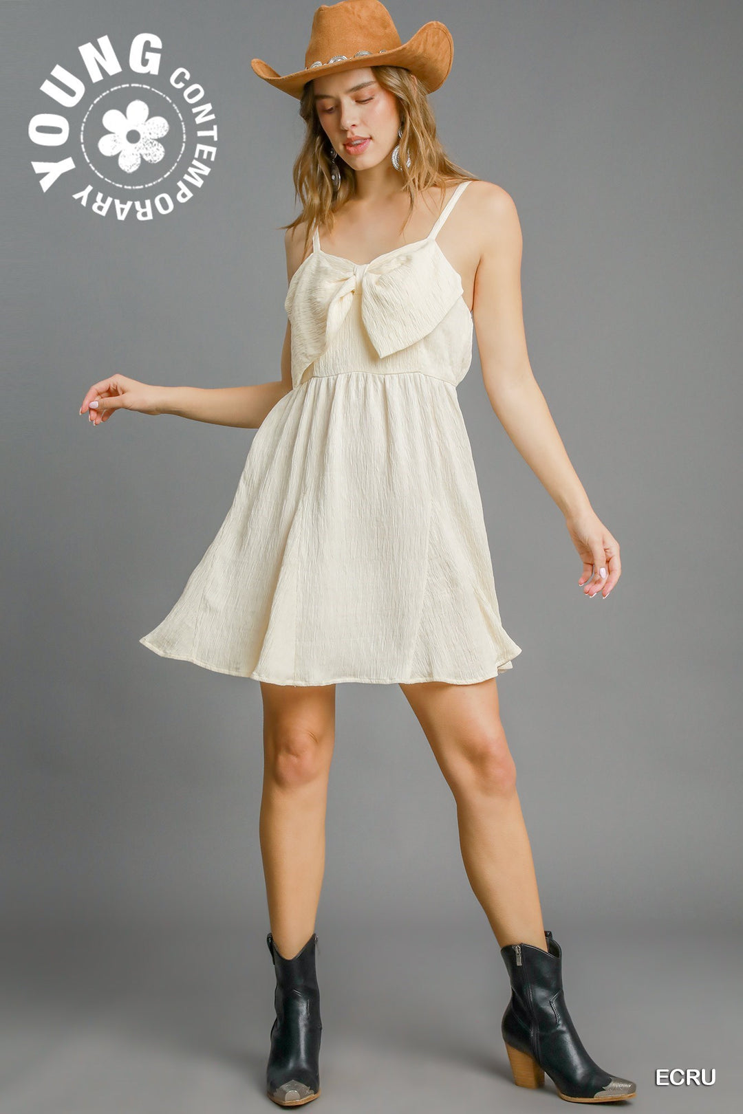 Ladies Umgee Sleeveless Bow Mini Dress - C4520 Ladies Umgee Sleeveless Bow Mini Dress - C4520