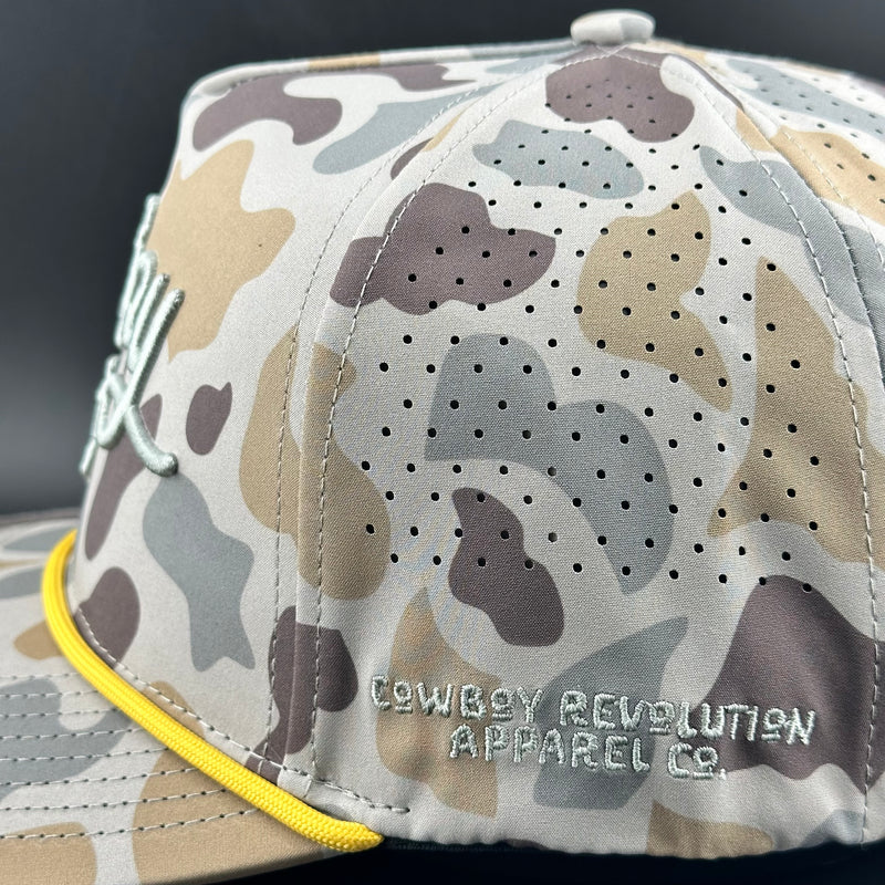 Cowboy Revolution Marshland Camo Script “Cowboy Hat” Performance Rope Hat