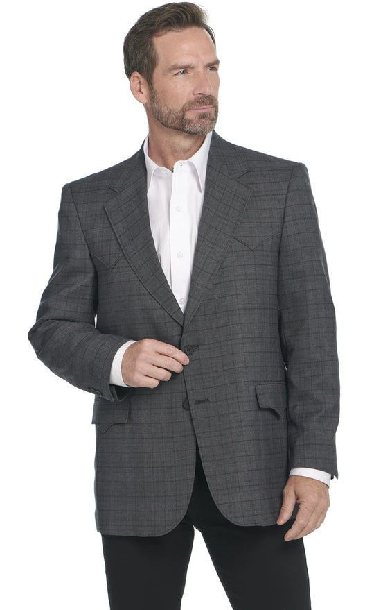 Men's Cripple Creek Lubbock Charcoal Green Sport Coat - CC4503-411