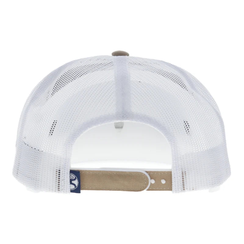 Cactus Ropes 5-Panel Trucker Snapback Hat Tan/White - CR128