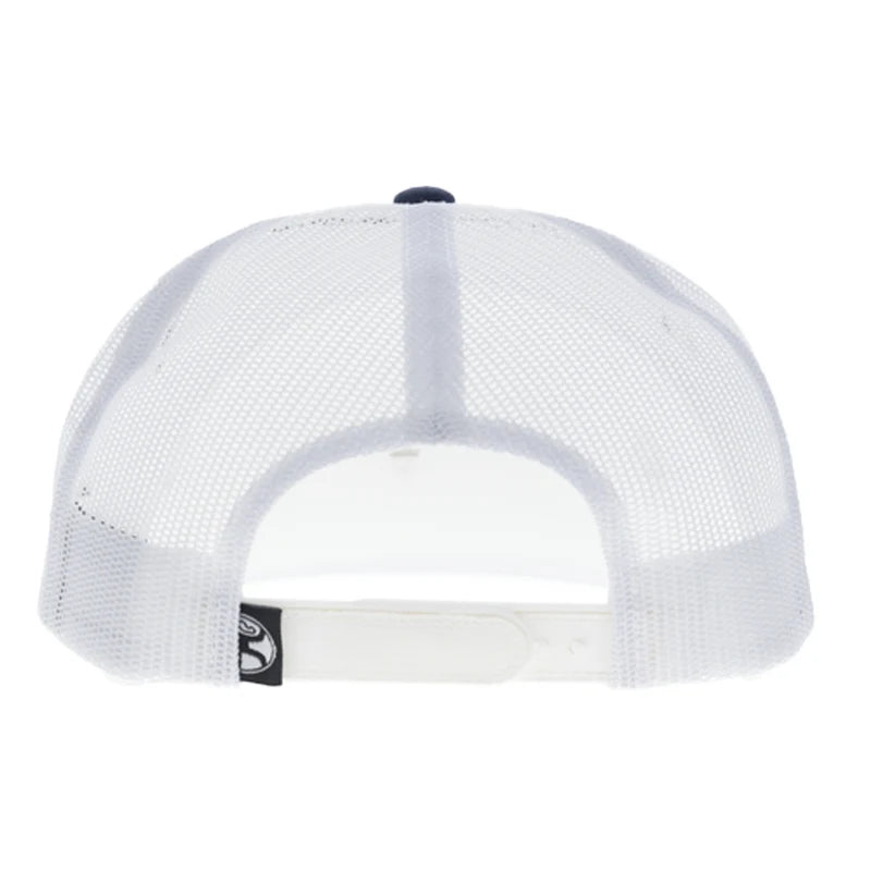 Cactus Ropes 5-Panel Trucker Snapback Hat White/Navy - CR129