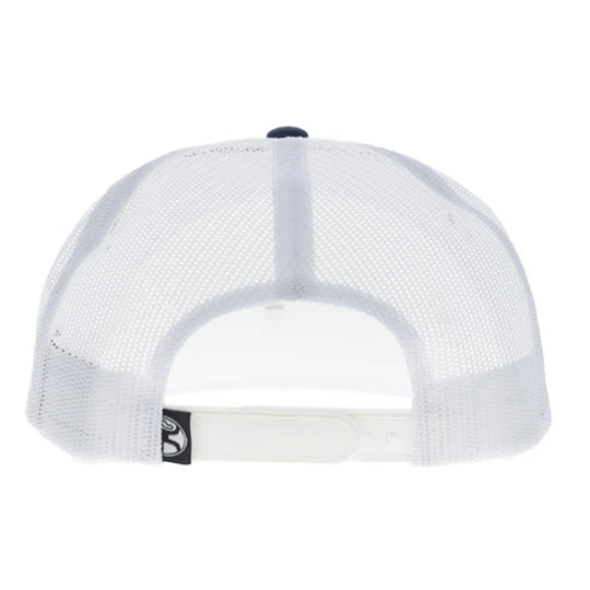 Cactus Ropes 5-Panel Trucker Snapback Hat White/Navy - CR129