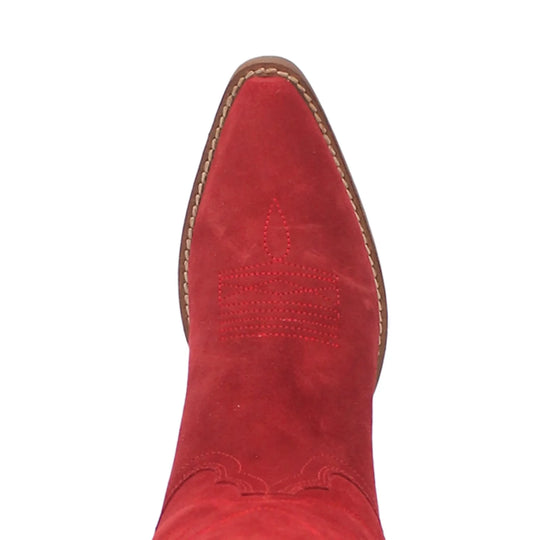Women's Dingo Outwest Red Suede Western Boots - DI920