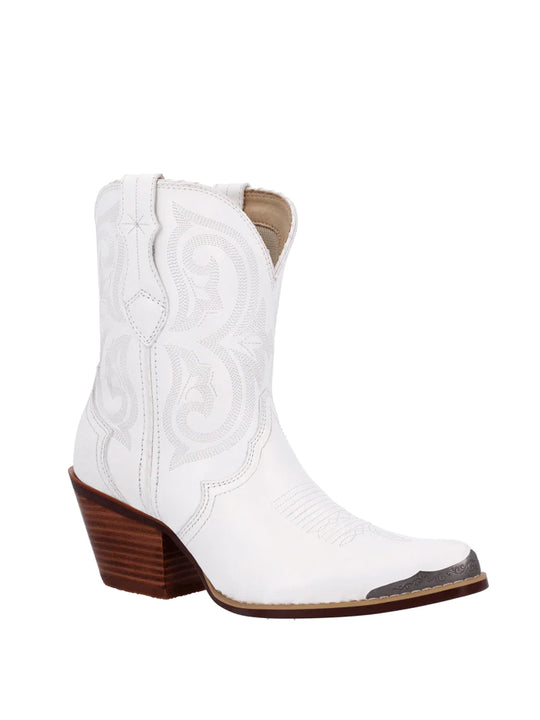 Women's Durango All White Ankle Crush Western Boot - DRD0465