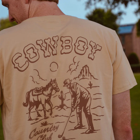 Cowboy Country Club Horse & Sun Graphic T-Shirt